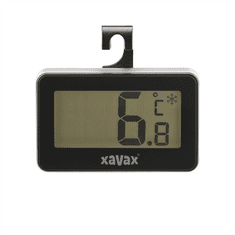 Xavax Xavaxov digitalni termometer za hladilnik/zamrzovalnik, črn