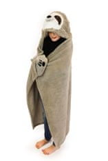 Cozy Noxxiez BL809 Sloth - topla odeja s kapuco z žepi za živali in tačke