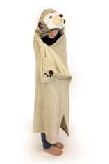 Cozy Noxxiez BL810 Ježek - topla odeja s kapuco z žepi za živali in tačke