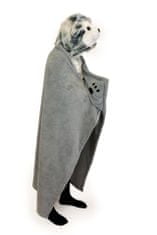Cozy Noxxiez BL802 Husky - topla odeja s kapuco z žepi za živali in tačke
