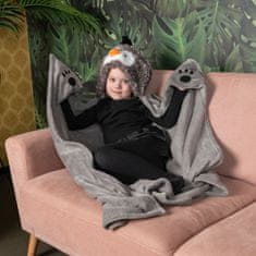 Cozy Noxxiez BL813 Penguin - topla odeja s kapuco z žepi za živali in tačke