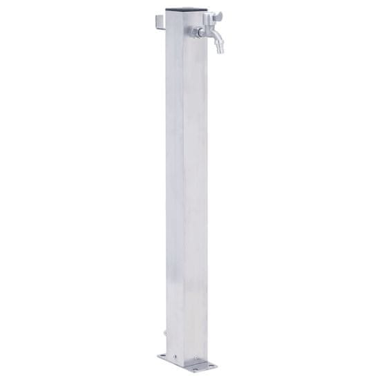 Vidaxl Vrtni vodni stolp 60 cm nerjaveče jeklo kvadraten