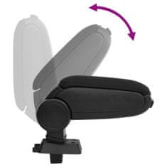 Vidaxl Naslon za roke za avto črn 12x33x(24-42) cm ABS