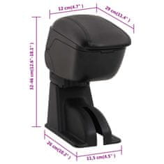 Vidaxl Naslon za roke za avto črn 12x29x(32-46) cm ABS