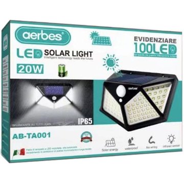 Aerbes Solarna Stenska svetilka Stenska 20W