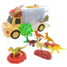 WOOPIE WOOPIE Avtomobilski komplet 2 v 1 Kovček + figurice dinozavrov 6 kosov.