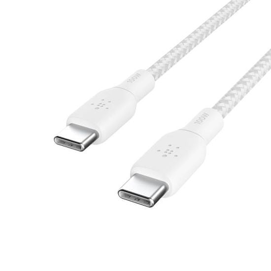 Belkin Boost Charge kabel, USB-C v USB-C, 100W, bel (CAB014bt2MWH)