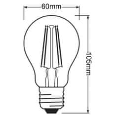 LEDVANCE Zatemnitvena LED žarnica E27 A60 7,5W = 75W 1055lm 4000K Nevtralno bela 300° CRI90 Filament Superior