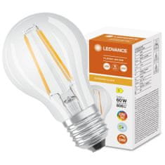LEDVANCE Zatemnitvena LED žarnica E27 A60 5,8W = 60W 806lm 4000K Nevtralno bela 300° CRI90 Filament Superior