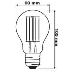 LEDVANCE Zatemnitvena LED žarnica E27 A60 11W = 100W 1521lm 2700K Topla bela 300° CRI90 Filament Superior