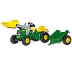 Rolly Toys  John Deere traktor na pedala z vedrom in prikolico 2-5 let