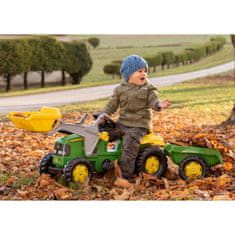 Rolly Toys  John Deere traktor na pedala z vedrom in prikolico 2-5 let