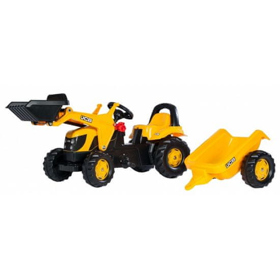 Rolly Toys RollyKid JCB traktor na pedala z vedrom in prikolico 2-5 let