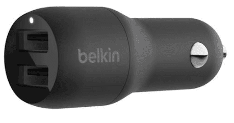 Belkin Dual USB-A avto polnilec, 24W (CCB001btBK)