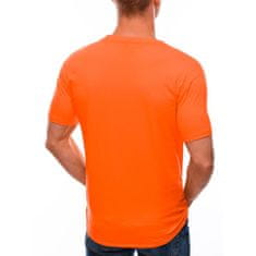 Edoti Moška majica s potiskom S1601 oranžna MDN108009 XXL