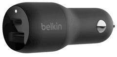 Belkin USB-A-C avto polnilec, 37 W (CCB004btBK)