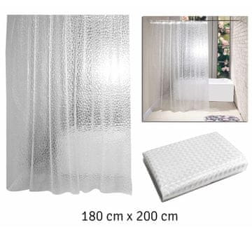 aptel Univerzalna 3D PEVA zavesa za tuš kabine in kadi 180x200cm