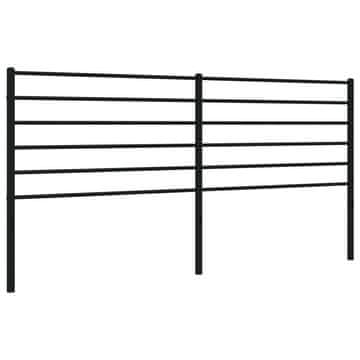 Vidaxl Kovinsko nadomestno vzglavje črno 193 cm