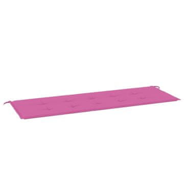 Vidaxl Blazina za vrtno klop roza 150x50x4 cm oxford tkanina