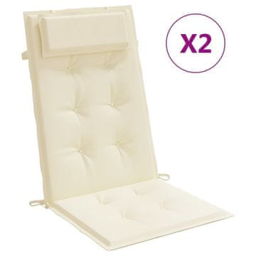 Vidaxl Blazine za stole 2 kosa krem oxford tkanina