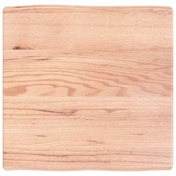 Vidaxl Mizna plošča sv. rjava 60x60x(2-6) cm obdelana trdna hrastovina