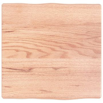Vidaxl Mizna plošča sv. rjava 40x40x(2-4) cm obdelana trdna hrastovina