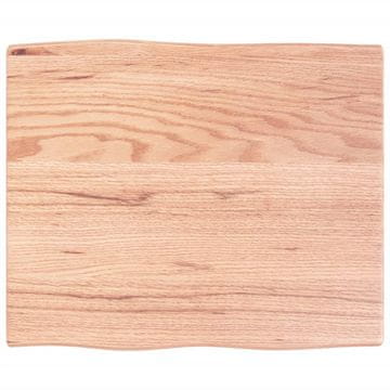 Vidaxl Mizna plošča svetlo rjava 60x50x2 cm obdelana trdna hrastovina