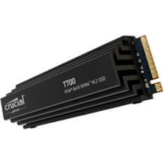 Crucial T700 SSD disk s hlajenjem, NVMe, Gen5, 1 TB (CT1000T700SSD5)