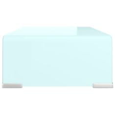 Vidaxl Stojalo za TV / ekran stekleno zeleno 40x25x11 cm
