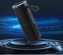 Farrot Prenosni stereo zvočnik s TWS, BOMBOX kartico Micro SD, vhodom Aux, vodoodporen, baterija 2000 mAh, črn