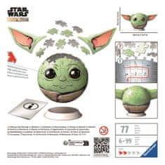 Ravensburger Puzzle-Ball Star Wars: Baby Yoda z ušesi sestavljanka, 72 kosov