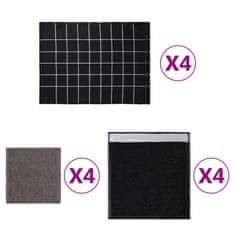 Vidaxl vidaXL Komplet 12 brisač, črne, bombažne