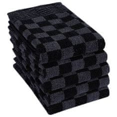 Vidaxl Komplet brisač 50-delni črn in siv bombaž