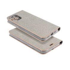 OEM LUNA Book Gold torbica za SAMSUNG A12 / M12 srebrna