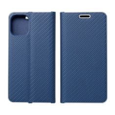 OEM LUNA Book Carbon torbica za SAMSUNG A52 5G / A52 LTE (4G) / A52s 5G modra