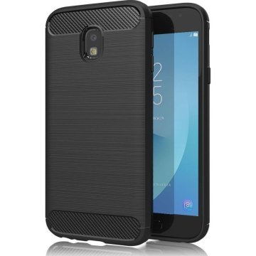 OEM CARBON etui za SAMSUNG J3 2017 črn