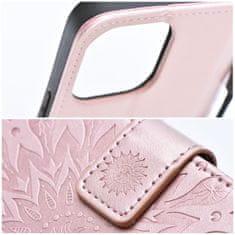 OEM MEZZO Knjižna torba za OPPO RENO 14 / 14F mandala zlato roza