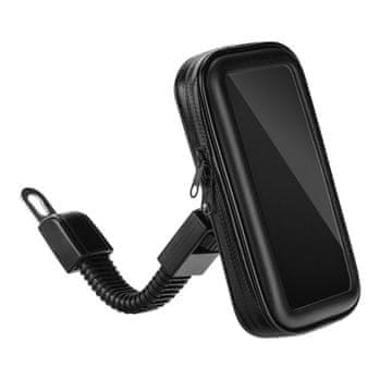 OEM Motoristični nosilec z vodoodpornim zapiranjem (6,4" – 8") CM757, črn