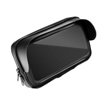 OEM Motoristični nosilec z vodoodpornim zapiranjem in streho (6,4" – 8") črn