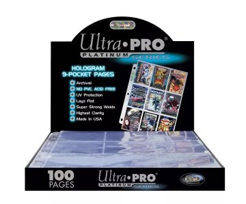 Ultra Pro UltraPRO: platinasti ovitki za kartice na 9 strani - 100 kosov/paket