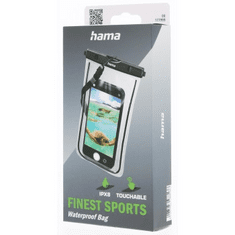 Hama Finest Sports, zunanji kovček, XXL (5,5"/15,8x8 cm), IPX8, prozoren/črn