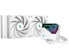 DEEPCOOL Vodni hladilnik LT520 / 2x120 mm ventilator / ARGB / Intel in AMD bela