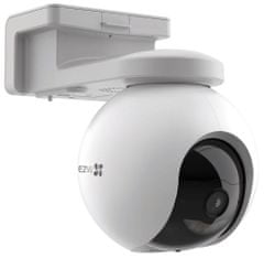 EZVIZ IP kamera EB8 4G/ PTZ/ 4G LTE/ 3Mpix/ zaščita IP65/ objektiv 4 mm/ H.265/ IR osvetlitev do 15 m/ baterija/ bela