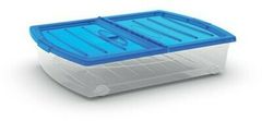 Škatla za shranjevanje Spinning Box XL 56 L, prozoren/moder pokrov