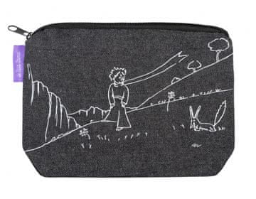 Denimov kovček Mali princ (Le Petit Prince) - Črna