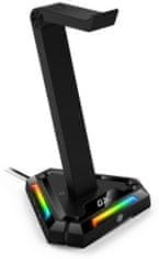 Genius GX-UH100/ stojalo za slušalke/ RGB/ vozlišče USB (2x USB, 2x USB-C)