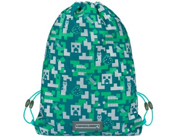 BAAGL MINECRAFT Srebrna torba Creeper