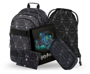 BAAGL 5 SET Skate Harry Potter Deathly Hallows: nahrbtnik, svinčnik, torba, mape, denarnica