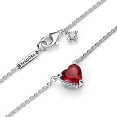 Pandora Srebrna ogrlica Decent Sparkle Heart 392542C01-45