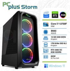 PCplus Storm namizni računalnik, i7-12700F, 16GB, SSD1TB, RTX3060, W11H (144892)